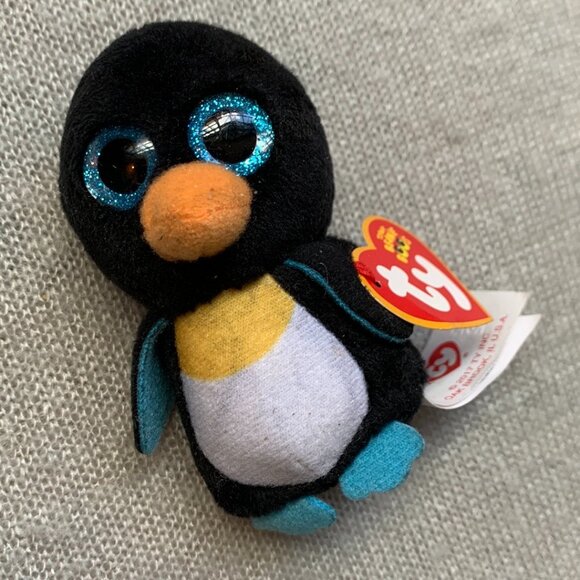 NWT - TY - Teenie Beanie BOOs - Waddle - black and white penguin - Picture 1 of 6